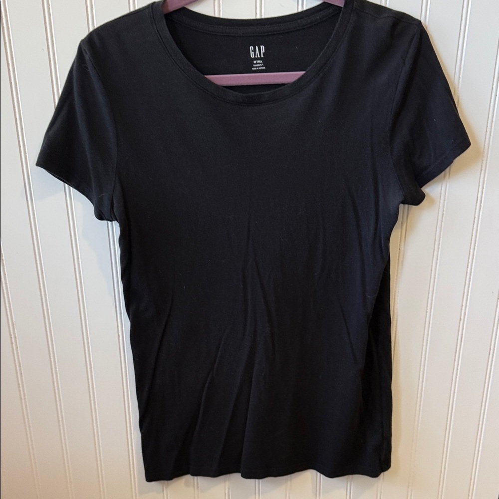 GAP Women's Classic Black Short Sleeve Tee m tall
